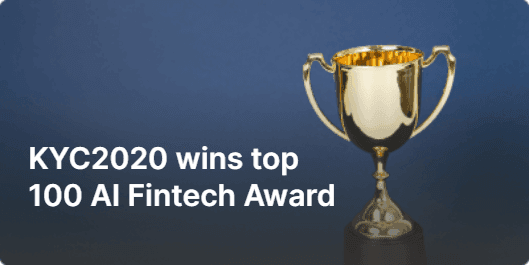 KYC2020 wins top 100 AI Fintech Award